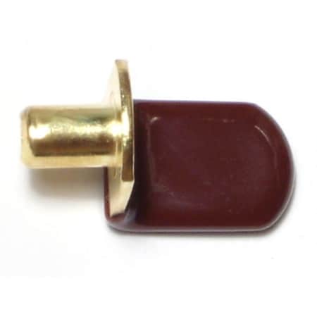 Midwest Fastener 1/4" x 5/8" Brown Cushioned Brass Plated Steel Shelf Supports 20PK 66253